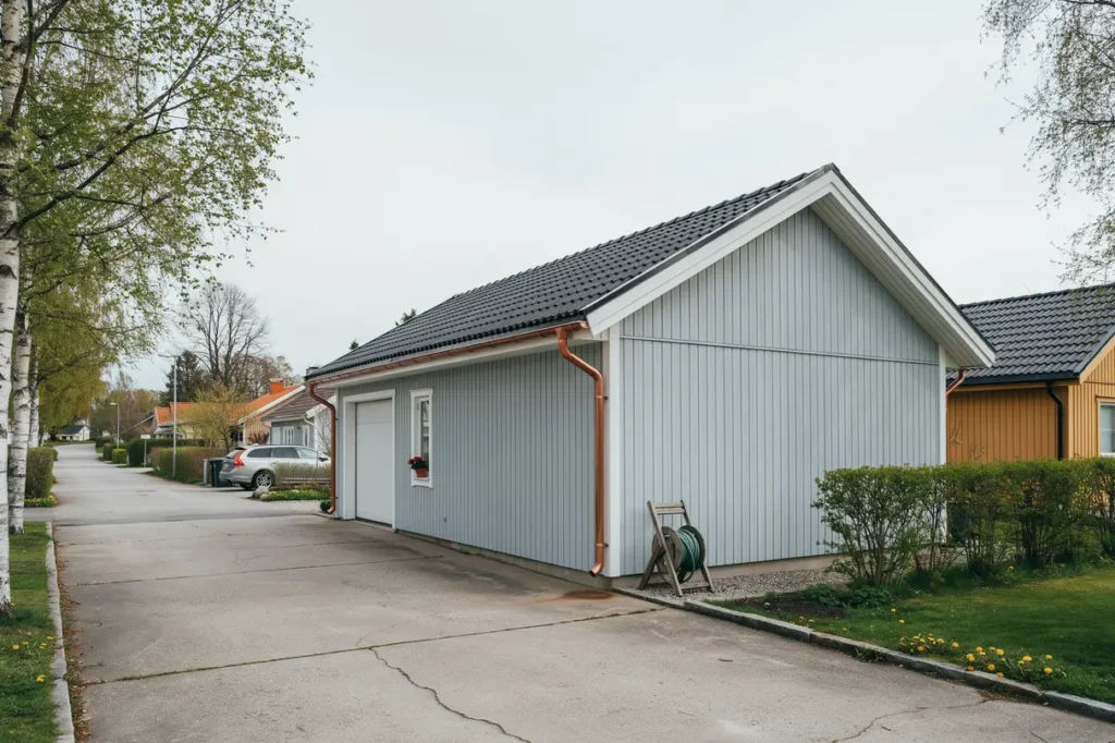 takrenovering av garagetak med nya pannor i m rlunda
